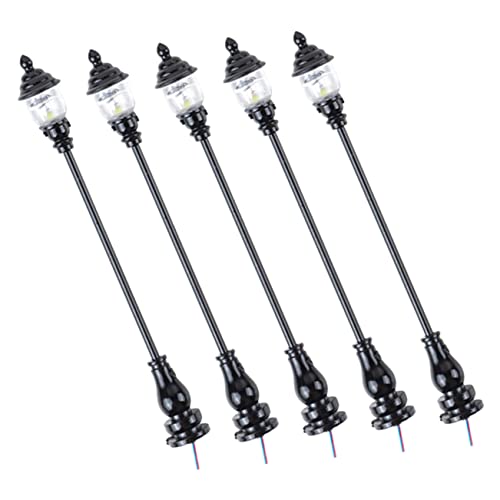 Supvox 5Stücke Parklampe Teiliges Dekorative LED Lampe Für Landschaften Hochwertige Gartenbeleuchtung Für Modellbau Und DIY Projekte Stabile Tischdekoration von Supvox