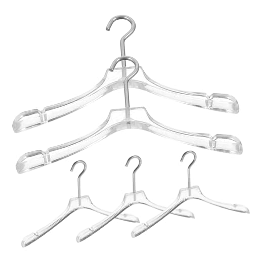 Supvox 5Stücke Puppenkleiderbügel Für Puppen Kleiderbügel Für Puppenbekleidung Zubehör Für Puppenhaus Für Puppen Transparente Ausführung von Supvox