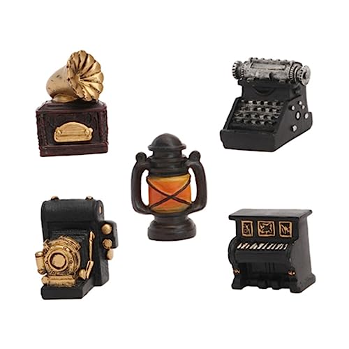 Supvox 5Stücke Retro Deko Accessoires Für Puppenhäuser Harz Klavier Mini Retro Lampe Typwriter Filmkamera Und Öllampe Zubehör Für Kreative DIY Projekte Supvox 5Stücke Retro Deko Accessoires Für Puppenhäuser Harz Klavier Mini Retro Lampe Typwriter Filmkamera Und Öllampe Zubehör Für Kreative DIY Projekte von Supvox