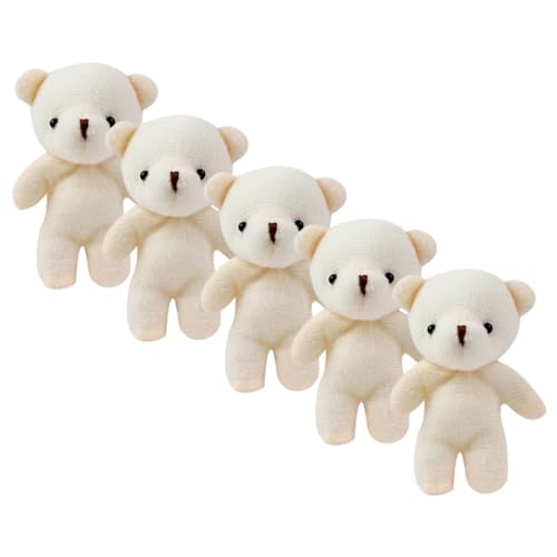 Supvox 5Stücke Schlüsselanhänger Bärenfiguren Weiche Deko Tierchen für DIY Projekte Kuscheltier für Kreative Bastelarbeiten und von Supvox