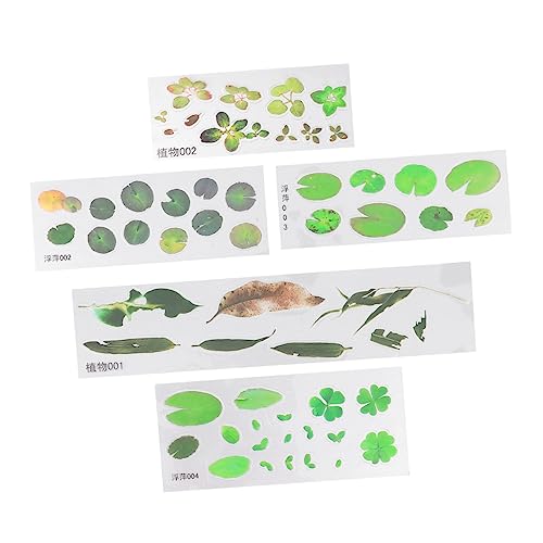 Supvox 5Stücke Simulation Pflanzenaufkleber Für Epoxidharz DIY Wasserlinsenartige Designs Für Kreative Bastelprojekte Langlebige Und Farbenfrohe Dekorationen von Supvox