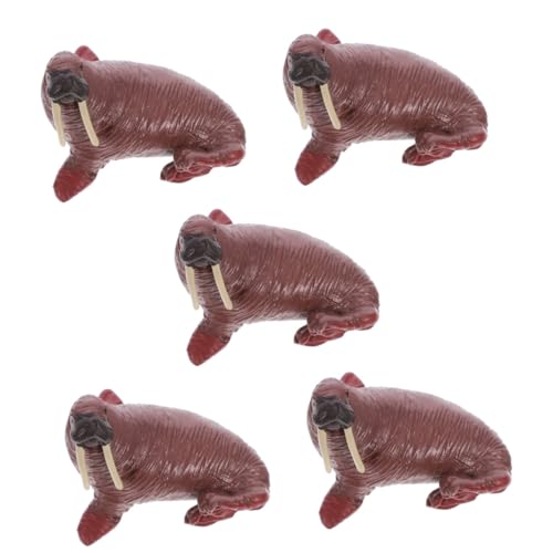 Supvox 5st Siegelornamente Statue Spielzeuge Tier Realistische Walrossdekorationen Walrossfiguren Simulation Meereswalross Lernspielzeug Walross-Modell Mini Harz Arktisches Meer Künstlich von Supvox