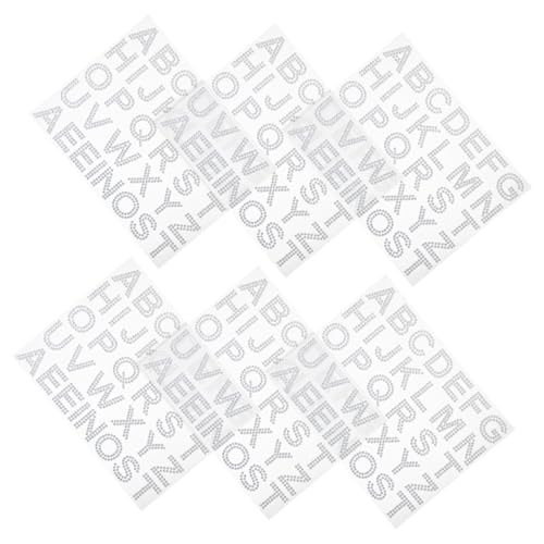 Supvox 6 Blätter Bögen Strass Buchstaben Aufkleber Selbstklebend Glitzernde Acryl Rhinestone Sticker für DIY Taschen Handyhüllen Kleidung Dekoration Teiliges Supvox 6 Blätter Bögen Strass Buchstaben Aufkleber Selbstklebend Glitzernde Acryl Rhinestone Sticker für DIY Taschen Handyhüllen Kleidung Dekoration Teiliges von Supvox