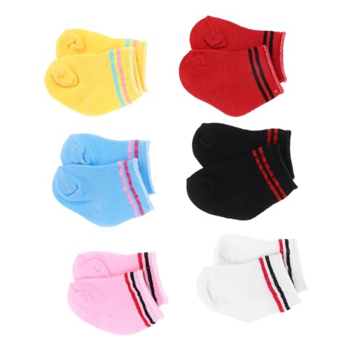 Supvox 6 Paare Bunte Puppensocken aus Weicher Baumwolle Elastische Knöchelsocken für Mädchenpuppen Detailreiche Muster Hautfreundlich Vielseitige Farben Puppenkleidung Zubehör Supvox 6 Paare Bunte Puppensocken aus Weicher Baumwolle Elastische Knöchelsocken für Mädchenpuppen Detailreiche Muster Hautfreundlich Vielseitige Farben Puppenkleidung Zubehör von Supvox