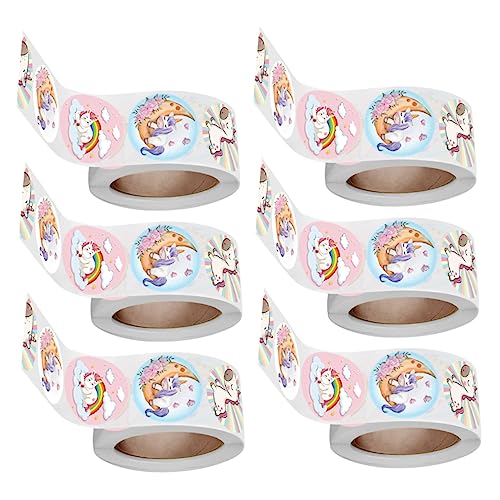 Supvox 6 Rollen Aufkleber für Kinder Selbstklebende Belohnungsaufkleber Dekorative Geschenkverpackungsaufkleber Cartoon Tiermotive für Scrapbooking und Selbstgemacht Projekte Supvox 6 Rollen Aufkleber für Kinder Selbstklebende Belohnungsaufkleber Dekorative Geschenkverpackungsaufkleber Cartoon Tiermotive für Scrapbooking und Selbstgemacht Projekte von Supvox