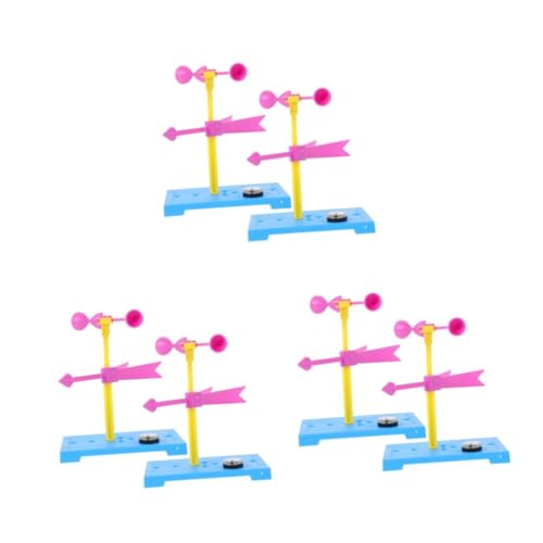 Supvox 6 Sätze DIY Windrichtungsanzeiger Bastelset für Wissenschaftliches Experimentierspielzeug Handgemachtes Anemometer Fördert Praktische Fähigkeiten und Kreative Lernspiele von Supvox