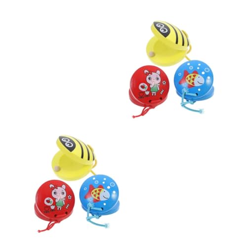 Supvox 6 Stck Teiliges Kinderspielzeug Cartoon Tier Castanets Kreatives Musikalisches Lernspielzeug Sichere Bunte Orff Instrumente für Junge Mädchen Frühkindlichen Zufällige Farbe von Supvox
