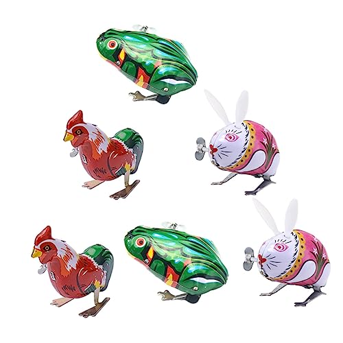 Supvox Tierornament 6er-Pack Aufziehspielzeuge Für Jungen Und Mädchen Tierspielzeug Uhrwerkspielzeug Sicher Bequem Für Jungen Und Mädchen von Supvox