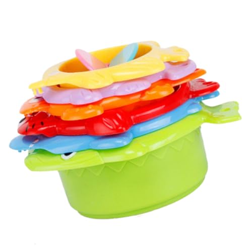 Supvox 6 Stück Bunte Becher Für Babys Bade Stapelbecher Strand Stapelbecher Für 1–3 Stapelbecher Sensorische Stapelbecher Kunststoff von Supvox