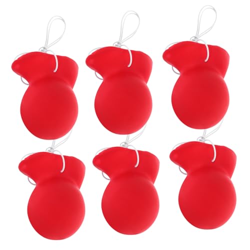 Supvox 6 Stück Clownsnase ET-Maske Kunst der Clown Dinosaurier gruselige Halloween-Maske Schwammnase Fasching verkleidung faschingskostüme Kleiderparty-Zubehör Partydekorationen Gummi rot von Supvox