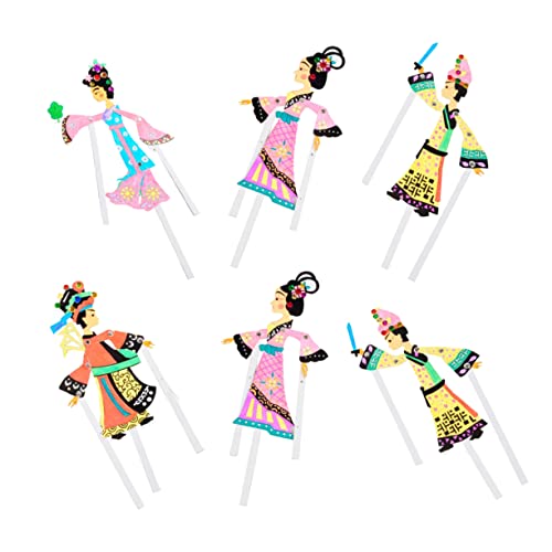 Supvox 6 Stück DIY Schattenpuppen Teiliges Bastelset für Bunten Figuren und Zubehör für Kreatives Schattenspiel Traditionelles Chinesisches Handwerk für Familienaktivitäten und Supvox 6 Stück DIY Schattenpuppen Teiliges Bastelset für Bunten Figuren und Zubehör für Kreatives Schattenspiel Traditionelles Chinesisches Handwerk für Familienaktivitäten und von Supvox