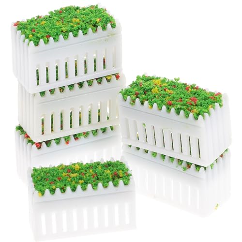 Supvox Blumenbeetpflanzen 6 Stück Miniatur-landschaftspflanzen Für Puppenhaus Kunstharz Basteln Für Die Hausdekoration Zufällige Farbe von Supvox