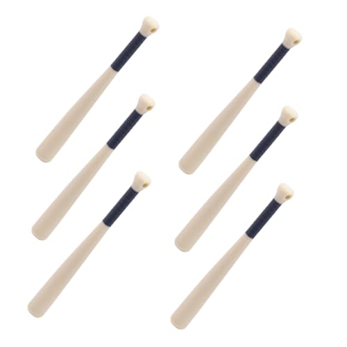 Supvox 6stücke Mini-baseballschläger Puppenhäuser Kleine Sportrequisiten Zum Basteln Und Ausstellen Detaillierte Simulation Aus Holz Für Sammler Und Modellbauer von Supvox