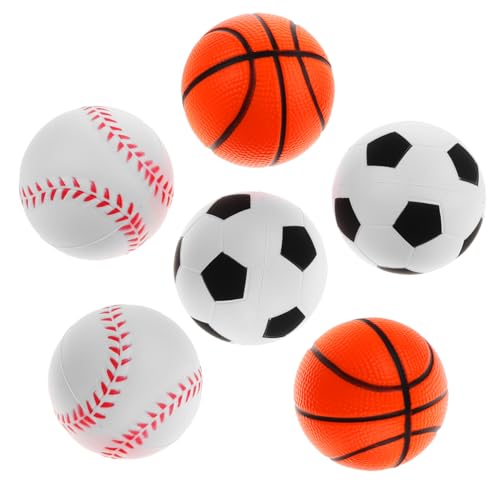 Supvox 6 Stück Druckbälle Mini Baseball Klein Sensorisch Entspannendes Druckminderndes Bälle Zum Stressabbau Bälle Quetschen Pu von Supvox