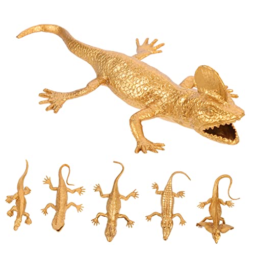 Supvox 6 Stück Echsenreptilienmodell Tiere Tierspielzeug Eidechsenfigur kleine Tiermodelle Tierfiguren tierische Dekore Mini-Tiermodelle Plastik von Supvox