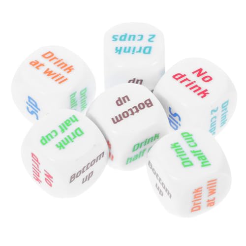 Supvox 6 Stück Englische Sechsseitige Würfel Freunde Party Würfelspiel Alkoholspiele Party -würfelspiel Für Erwachsene Family Geting -trinkspiel Betrunkenes Würfel Rolling Game Acryl Supvox 6 Stück Englische Sechsseitige Würfel Freunde Party Würfelspiel Alkoholspiele Party -würfelspiel Für Erwachsene Family Geting -trinkspiel Betrunkenes Würfel Rolling Game Acryl von Supvox