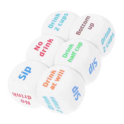 Supvox 6 Stück Englische Sechsseitige Würfel Trinkspiele Würfelspiel Für Betrunkene Partys Barspiele Interaktives Auto Dice Drunk Rolling Decider Friends Gathering Drunk Drunk Dice Game Supvox 6 Stück Englische Sechsseitige Würfel Trinkspiele Würfelspiel Für Betrunkene Partys Barspiele Interaktives Auto Dice Drunk Rolling Decider Friends Gathering Drunk Drunk Dice Game von Supvox