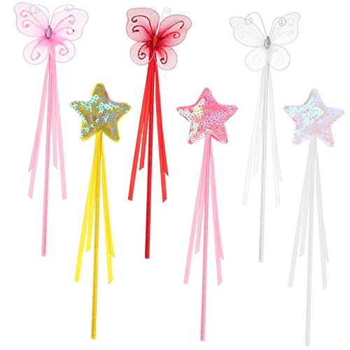 Supvox 6 Stück Fairy Stick Set Feenflügel für Mädchen Schmetterling Fee für Mädchen Zauberstab Party Cosplay Kronen und Märchenstöcke Feenstab Fee Stöcke Dekoration Sternenstab Plastik Supvox 6 Stück Fairy Stick Set Feenflügel für Mädchen Schmetterling Fee für Mädchen Zauberstab Party Cosplay Kronen und Märchenstöcke Feenstab Fee Stöcke Dekoration Sternenstab Plastik von Supvox