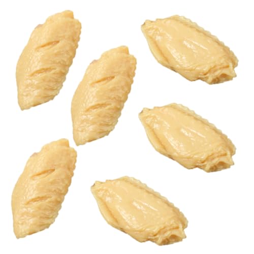 Supvox 6 Stück Gekochtes Hühnerflügelmodell klein gefälscht vegan darüber hinaus groß realistischer Hühnerflügel Künstliches Hühnerflügelmodell Lebensmitteldekor PVC Beige Supvox 6 Stück Gekochtes Hühnerflügelmodell klein gefälscht vegan darüber hinaus groß realistischer Hühnerflügel Künstliches Hühnerflügelmodell Lebensmitteldekor PVC Beige von Supvox
