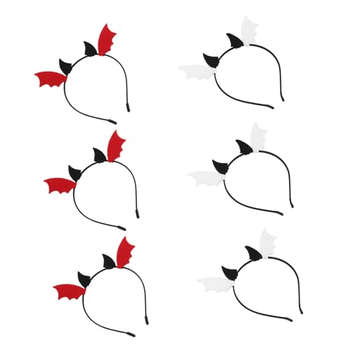 Supvox 6stücke Fledermausflügel-stirnband Für Damen Und Junge Mädchen Dämonenhörner-kopfbedeckung Mit Fledermausflügeln Halloween-cosplay-haarband Party-ankleide-accessoire Supvox 6stücke Fledermausflügel-stirnband Für Damen Und Junge Mädchen Dämonenhörner-kopfbedeckung Mit Fledermausflügeln Halloween-cosplay-haarband Party-ankleide-accessoire von Supvox