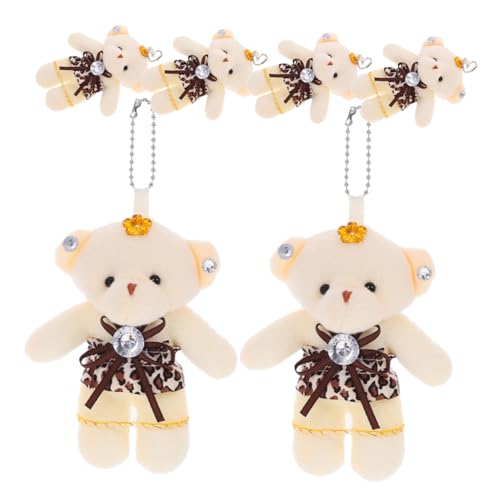 Supvox 6 Stück Hochzeitsbär- Babyspielzeug Einhorn Plüschtier Puppe Plüschbär Schlüsselanhänger Kuscheltier Bär hängendes Bärenspielzeug verschleißfeste kleine Bären Stoff Brown Supvox 6 Stück Hochzeitsbär- Babyspielzeug Einhorn Plüschtier Puppe Plüschbär Schlüsselanhänger Kuscheltier Bär hängendes Bärenspielzeug verschleißfeste kleine Bären Stoff Brown von Supvox
