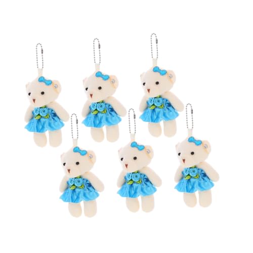 Supvox 6 Stück Hochzeitsbär- Mini-Bären- Stofftier Masse Stoffbären schöne kleine Bären Kleiner Bär Stofftier Schlüsselbundstopftiere tragbare Bärenfiguren Plüsch Blau Supvox 6 Stück Hochzeitsbär- Mini-Bären- Stofftier Masse Stoffbären schöne kleine Bären Kleiner Bär Stofftier Schlüsselbundstopftiere tragbare Bärenfiguren Plüsch Blau von Supvox