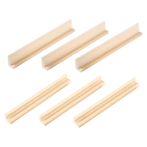 Supvox 6 Stück Holzständer für Domino Steine aus Robustem Holz Dekorative Buchstabenhalter für DIY Formstabil Fördert Kreativität und Feinmotorik für Wohn Arbeitsbereiche von Supvox