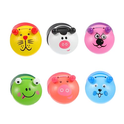 Supvox 6 Stück Kastagnetten für Teiliges Musikinstrument mit Cartoon Design Sicher und Leicht die Frühkindliche Musikausbildung und Aktivitäten Supvox 6 Stück Kastagnetten für Teiliges Musikinstrument mit Cartoon Design Sicher und Leicht die Frühkindliche Musikausbildung und Aktivitäten von Supvox