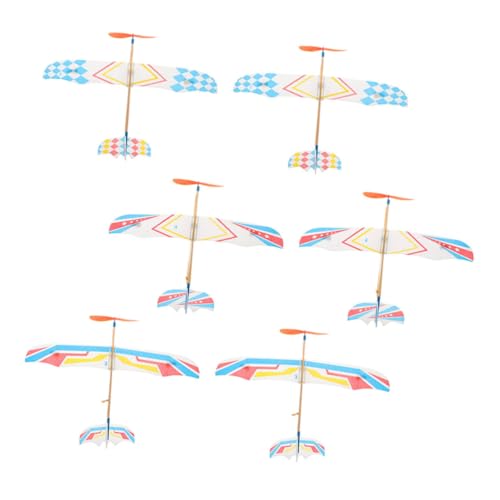 Supvox 6stücke Gummibandflugzeug Modell Für Junge Mädchen Und Erwachsene Kleines Flugzeugspielzeug Mit Gummiantrieb Handgefertigte Segelflugzeuge Für Outdoor-spaß Und Pädagogisches Lernen von Supvox
