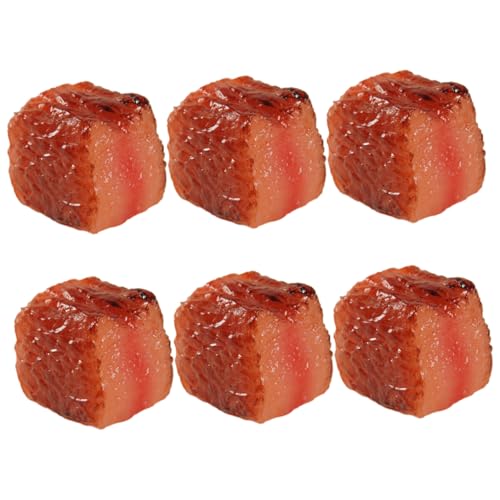 Supvox 6 Stück Lebensmittelmodell gekochtes gefälschtes Fleischmodell künstliche Fleischstütze Simulationsfleisch Requisite für gefälschtes Fleisch in der Küche PVC Brown Supvox 6 Stück Lebensmittelmodell gekochtes gefälschtes Fleischmodell künstliche Fleischstütze Simulationsfleisch Requisite für gefälschtes Fleisch in der Küche PVC Brown von Supvox