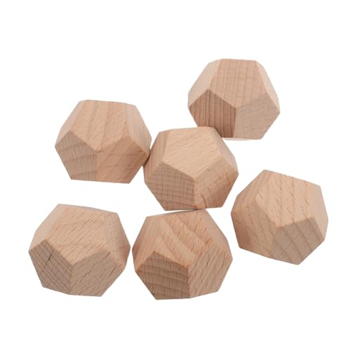 Supvox 6 Stück Leere Holzwürfel Unfertige Blöcke 12 Seitige Würfel Für Bastelprojekte – DIY Graffiti Austauschspielzubehör Für Partys Supvox 6 Stück Leere Holzwürfel Unfertige Blöcke 12 Seitige Würfel Für Bastelprojekte – DIY Graffiti Austauschspielzubehör Für Partys von Supvox