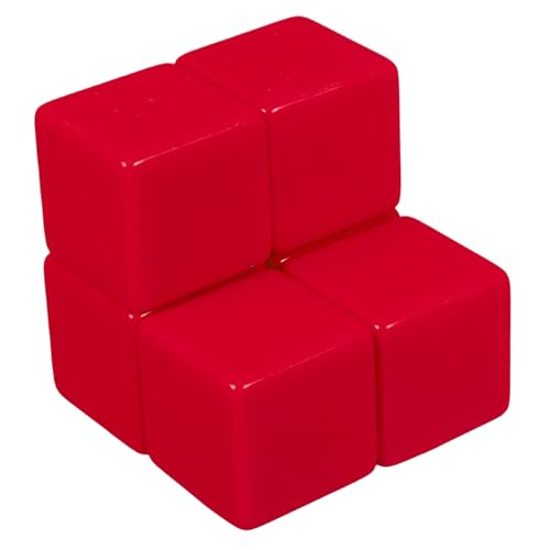 Supvox 6 Stück Leere Lehrerunterrichtswürfel Unterrichten Machen Kits Taschenwürfel Mit Foto Winzige Für Spiel Solide DIY- Acryl Rot von Supvox
