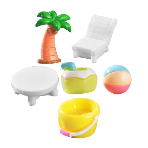 Supvox 6 Stück Mikro Landschaftsornament Stranddekoration Sommer Strandparty Dekorationen Winzige Figuren Sommer Strand Miniaturszenen Dekoration Strand Themen Sommerszene von Supvox