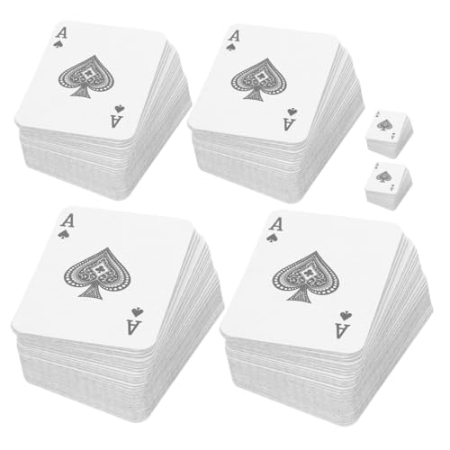 Supvox 6 Stück Mini Für Kartenspiel Kleine Karten Kartenspiele Kartenspiele Mini Pokerkarten Riesige Karten Kleines Beschichtetes Papier von Supvox