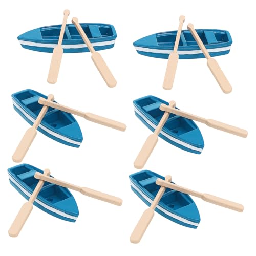 Supvox 6 Stück Mini Holzboote mit Ruder Nautische Dekoration für Badezimmer Wohnzimmer und Garten Teiliges Boot Modell für Kreative Dekoideen und Sammler Supvox 6 Stück Mini Holzboote mit Ruder Nautische Dekoration für Badezimmer Wohnzimmer und Garten Teiliges Boot Modell für Kreative Dekoideen und Sammler von Supvox