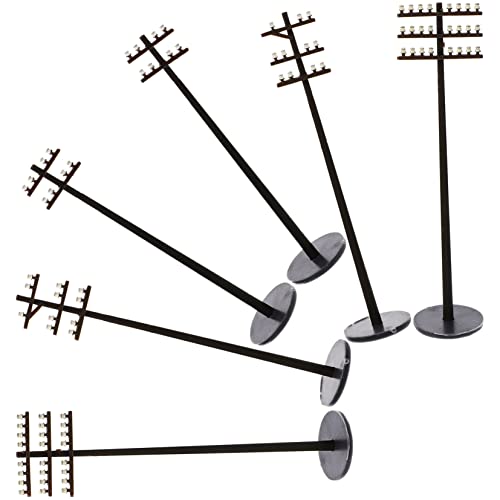 Supvox 6 Stücke Miniatur Pole Für Zug Layout Garten Decor Jungen Und Mädchen Spielzeug von Supvox
