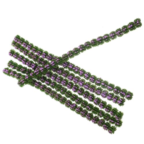 Supvox 6 Stück Miniaturstrauch kunstpflanze kunstplflanze puppenhauszubehör Artificial Plant Miniatur-Zubehör Fälschung Laub Mini Fairy Garden Accessoires Sandtafelstrauch Plastik Violett von Supvox