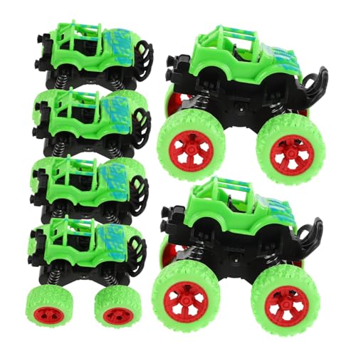 Supvox 6 Stück Offroad Spielzeugautos mit Rückzugsmotor Robuste Kinderfahrzeuge für Drinnen und Draußen für Geburtstagsfeiern und Outdoor Spielspaß von Supvox