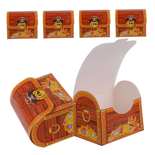 Supvox 6 Stück Piraten Schatztruhe Retro Candy Box für Kindergeburtstag Halloween Mitgebsel für Piratenpartys zum Füllen mit Süßigkeiten und Kleinen Geschenken Supvox 6 Stück Piraten Schatztruhe Retro Candy Box für Kindergeburtstag Halloween Mitgebsel für Piratenpartys zum Füllen mit Süßigkeiten und Kleinen Geschenken von Supvox