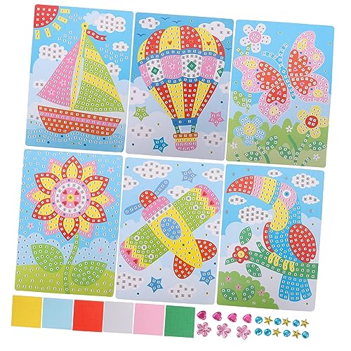 Supvox 6 Stück Puzzleaufkleber Puzzle-Sticker-Material Lustiges Basteln für Kleinkinder 2-4 Jahre Kindergeburtstagsgeschenk Formen -Lernspielzeug Eva Supvox 6 Stück Puzzleaufkleber Puzzle-Sticker-Material Lustiges Basteln für Kleinkinder 2-4 Jahre Kindergeburtstagsgeschenk Formen -Lernspielzeug Eva von Supvox