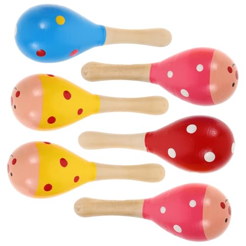 Supvox 6 Stück Sandhammer aus Holz für kinderspielzeug Holzspielzeug bunt Pädagogisches Lernspielzeug Musik Musikalisches Maracas-Ei Shaker-Instrument Supvox 6 Stück Sandhammer aus Holz für kinderspielzeug Holzspielzeug bunt Pädagogisches Lernspielzeug Musik Musikalisches Maracas-Ei Shaker-Instrument von Supvox