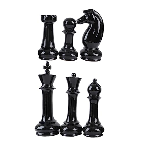 Supvox 6 Stück Schachfiguren Dekoration Teiliges aus Schwarzem Keramikmaterial für Wohnzimmer und Büro Elegantes Schachornament Stilvolle Wohnkultur Langlebige und Sichere Füllung Supvox 6 Stück Schachfiguren Dekoration Teiliges aus Schwarzem Keramikmaterial für Wohnzimmer und Büro Elegantes Schachornament Stilvolle Wohnkultur Langlebige und Sichere Füllung von Supvox