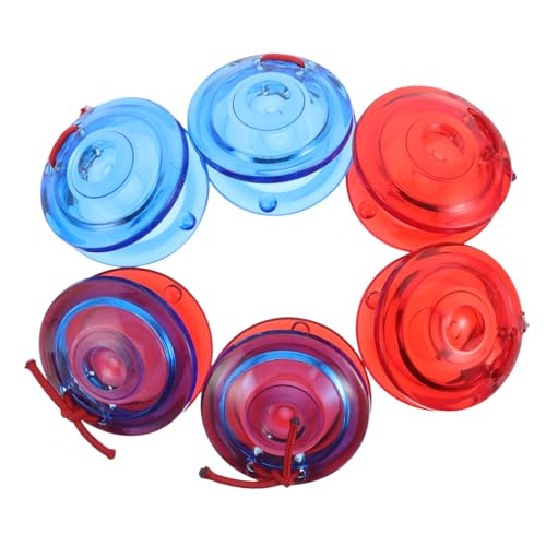 Supvox 6 Stück Schlaginstrumente aus Kunststoff Transparente Rhythmusspielzeuge Rot und Blau für Musikalische Früherziehung für Partys und Kreative von Supvox