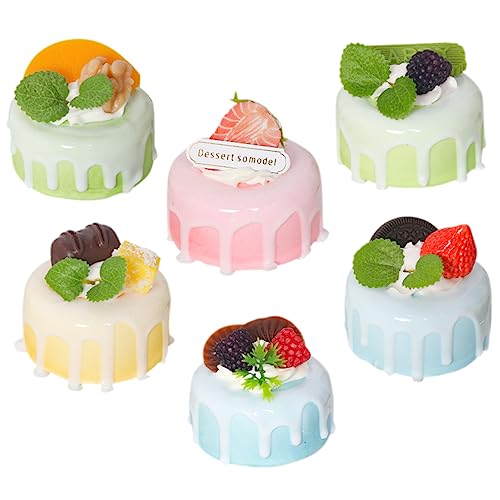 Supvox 6 Stück Simulation Kuchenmodell Hochzeit gefälschter Kuchen Requisiten für den Dessertladen Simulationskuchen Gold deko Faux Cake lebensechte gefälschte Kuchen Schaum von Supvox
