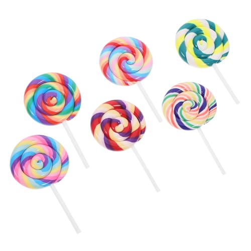 Supvox 6 Stück Simulationslutscherspielzeug Riesige Lutscher Big Rainbow Lollipop Große Lutscher Jumbo Süßigkeiten-anhänger Jumbo-lutscher Lutscher Einzeln Verpackt Polymer-ton Supvox 6 Stück Simulationslutscherspielzeug Riesige Lutscher Big Rainbow Lollipop Große Lutscher Jumbo Süßigkeiten-anhänger Jumbo-lutscher Lutscher Einzeln Verpackt Polymer-ton von Supvox