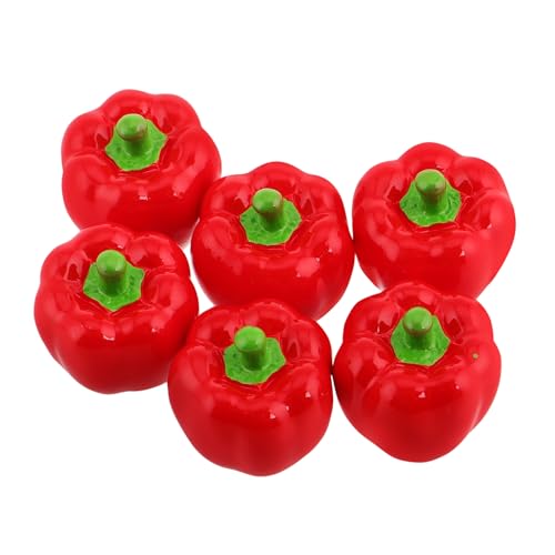 Supvox 6 Stück Simulierte Chili-Verzierung Mini-Gartenfiguren Chili Party Dekorationen Simulation Pfeffer winzige Figuren simuliertes Gemüse Künstliche Lebensmittel-Requisiten Harz rot Supvox 6 Stück Simulierte Chili-Verzierung Mini-Gartenfiguren Chili Party Dekorationen Simulation Pfeffer winzige Figuren simuliertes Gemüse Künstliche Lebensmittel-Requisiten Harz rot von Supvox
