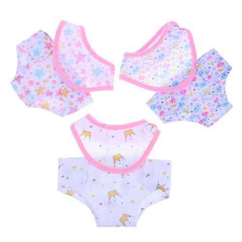 Supvox 6stücke Pack Puppen-unterwäsche Für Puppen Weiches Material Mit Verstellbaren Trägern Süßen Mustern Für Rollenspiele Für Kleinkinder von Supvox