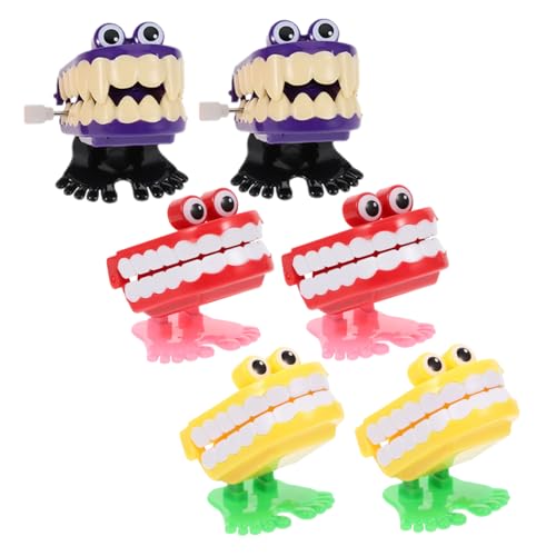 Supvox 6 Stück Springspielzeug Scherzspielzeug Für Erwachsene Neuartiges Neuartige Aufziehzähne Zahn Aufziehspielzeug Aufziehspielzeug Für Geschenke Kleine Aufziehspielzeuge von Supvox