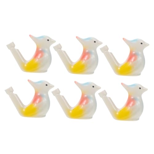 Supvox 6 Stück Teiliges Bunte Keramik Vogelpfeifen mit Klarem Vogelruf Pädagogisches Montessori Ab Monaten Robustes Farbechtes Trillerpfeifen Kindergarten und Partyspaß Zufällige Farbe von Supvox