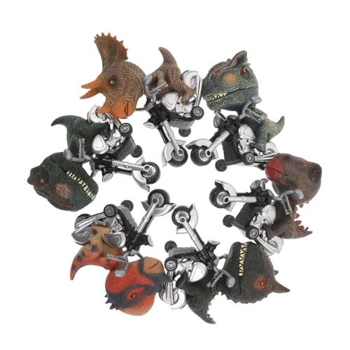 Supvox 6 Stück Teiliges Dinosaurier Rückziehauto Set für Reibungsgesteuerte Motorfahrzeuge Langlebige Motorräder Fördert Fantasie und Gemeinsames für Innen Außeneinsatz von Supvox